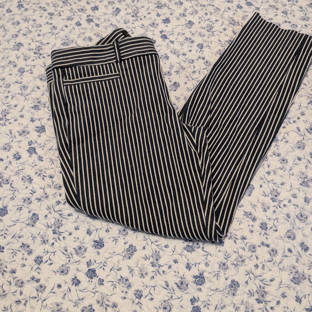 Black and White Striped Pants